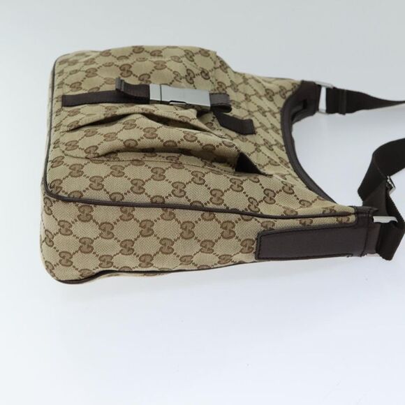Gucci Gg Canvas Beige Canvas Shoulder Bag (Pre-Owned) - Picture 11 of 16